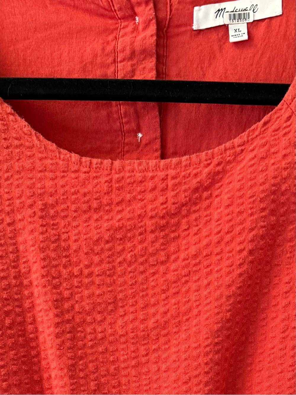 Madewell Rust Open Back Mini Dress Tiered Skirt XL - Picture 6 of 12